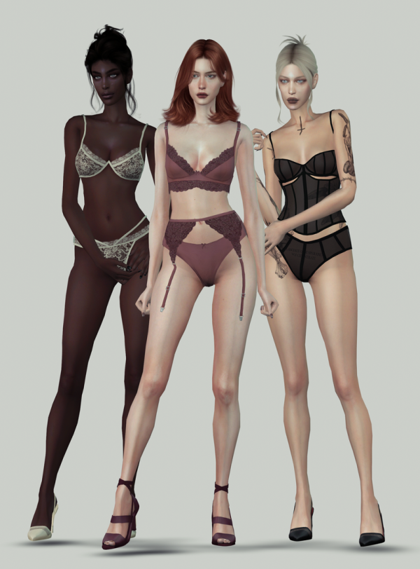 Alpha Lingerie set 33 by simsfinds - The Sims 4 Custom Content