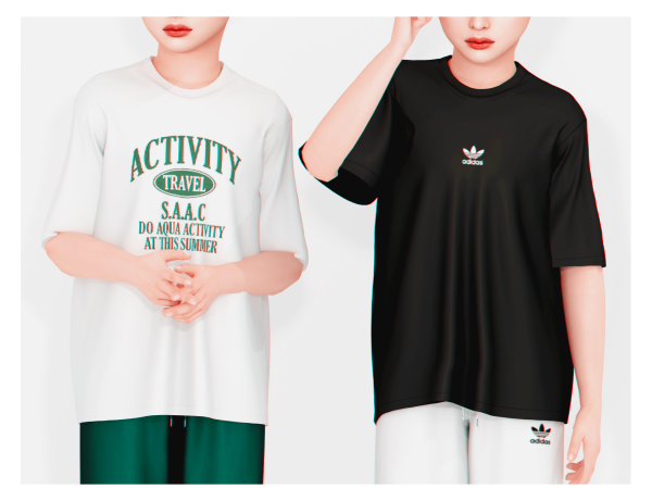 Alpha Takahashi T Shirt (Child) by plbsims - The Sims 4 Custom Content