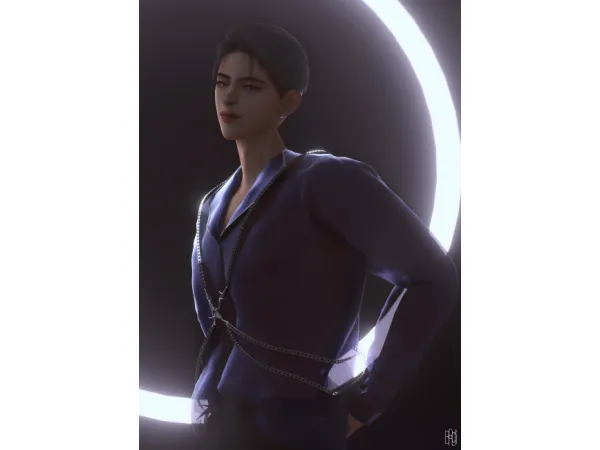 Alpha [Bongddi] Fantasy body chain - The Sims 4 Custom Content