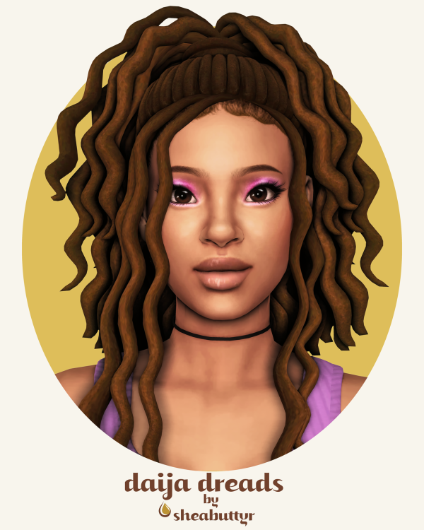 Maxis Match daija dreads by simsfinds - The Sims 4 Custom Content