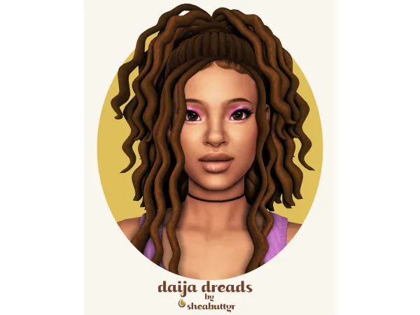Maxis Match daija dreads by sheabuttyr - The Sims 4 Custom Content