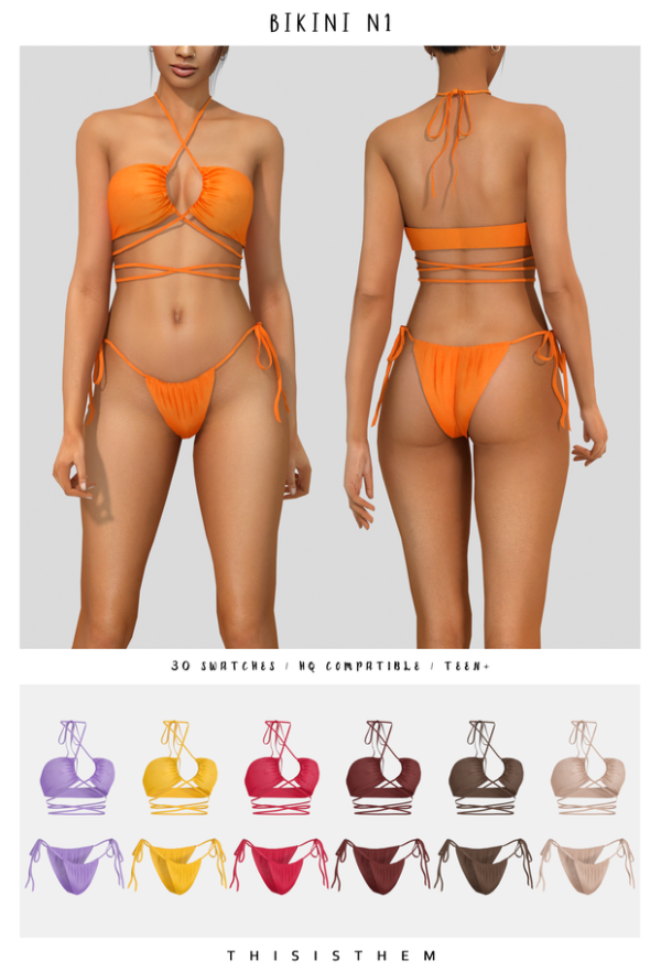 Alpha Bikini N1 by thisisthem - The Sims 4 Custom Content