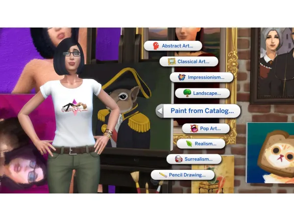 Maxis Match Easel Art Catalog by peco - The Sims 4 Custom Content
