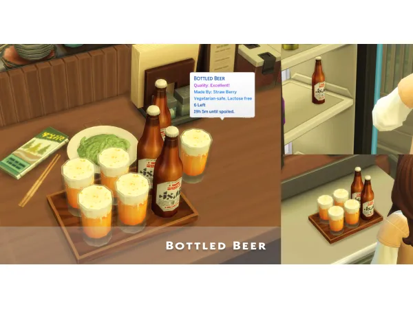 Maxis Match July 2023 Recipe_Bottled Beer by ONI - The Sims 4 Custom Content