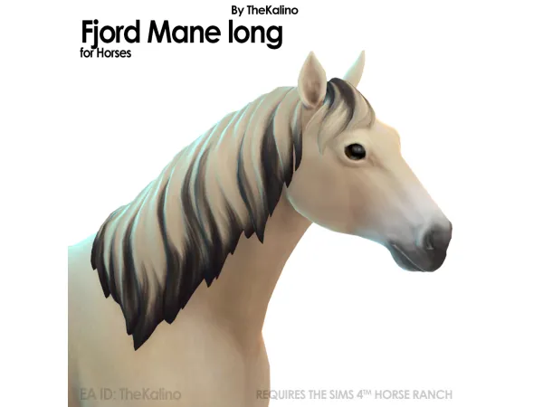 Maxis Match Fjord Mane Long by kalino - The Sims 4 Custom Content