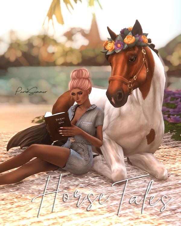 Mix Horse Tales 8 poses with Horse by simsfinds - The Sims 4 Custom Content