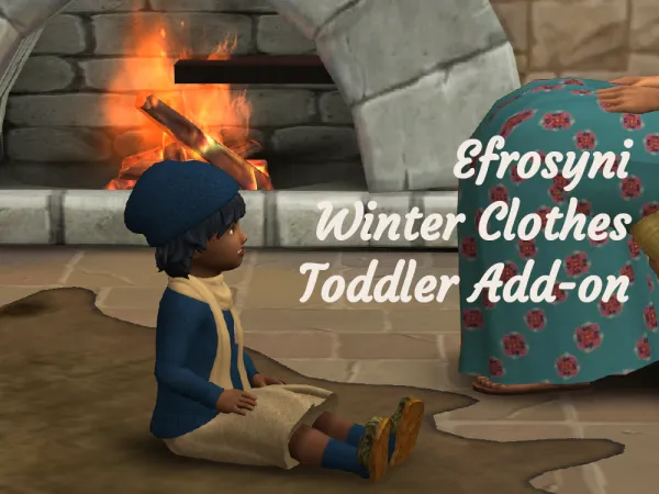 Maxis Match Efrosyni Winter Clothes Toddler Add on by KyriaT - The Sims 4 Custom Content