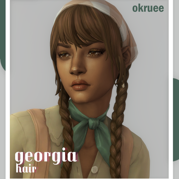 Maxis Match georgia hair by simsfinds - The Sims 4 Custom Content