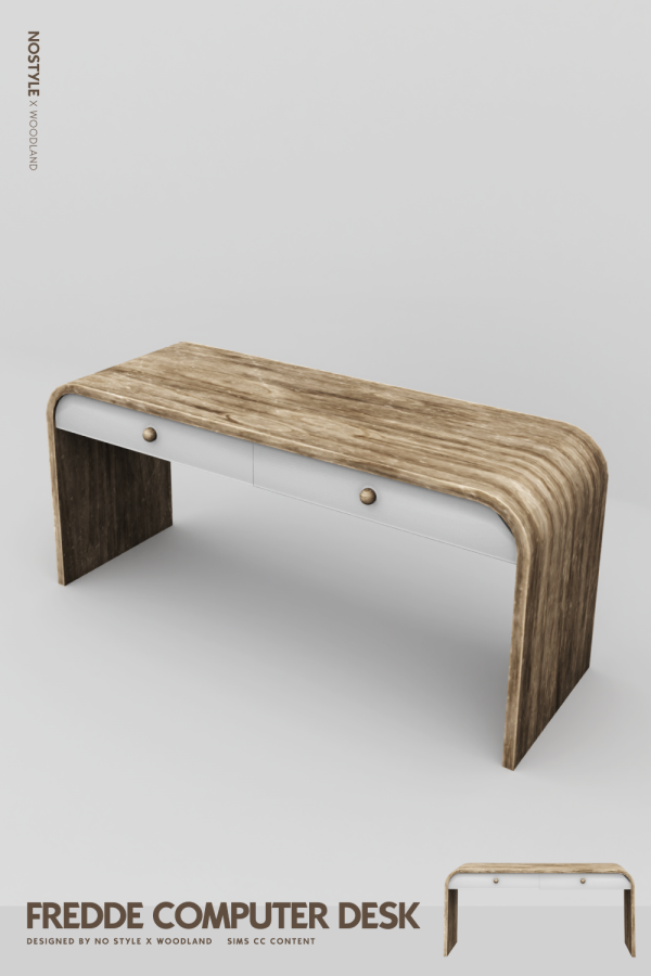 Maxis Match FREDDE COMPUTER DESK by simsfinds - The Sims 4 Custom Content