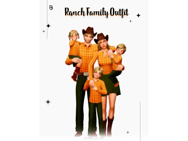 Maxis Match RANCH FAMILY OUTFIT - The Sims 4 Custom Content
