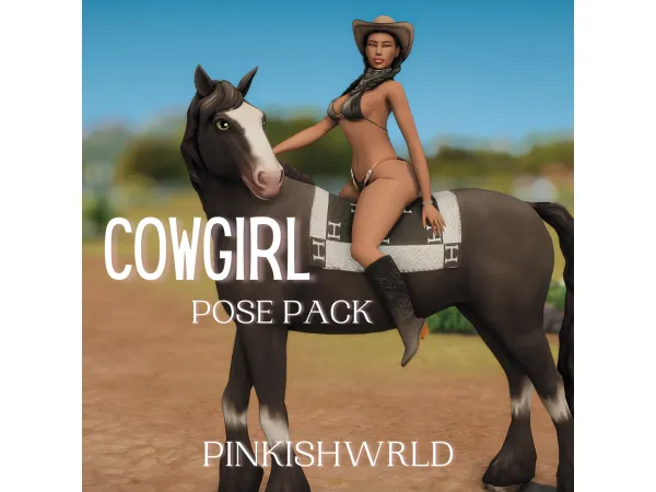 Alpha Cowgirl Pose Pack - The Sims 4 Custom Content