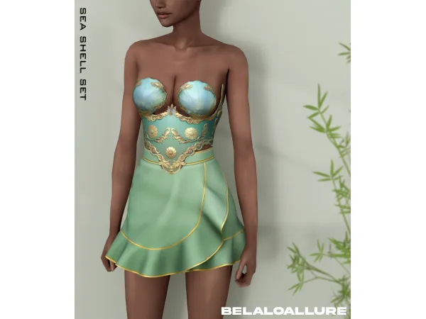 Alpha SEA SHELL SET by Belaoallure - The Sims 4 Custom Content
