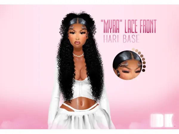 Alpha Myra Lace Front by darkpinksims - The Sims 4 Custom Content