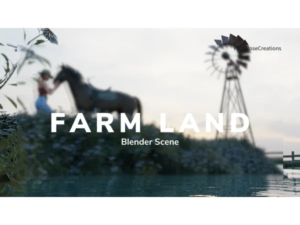 Alpha Farmland Blender Scene by Fatal Rose Creations - The Sims 4 Custom Content