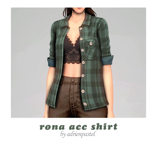 Maxis Match Rona Acc Shirt by simsfinds - The Sims 4 Custom Content