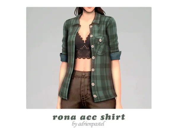 Maxis Match Rona Acc Shirt by AdrienPastel - The Sims 4 Custom Content