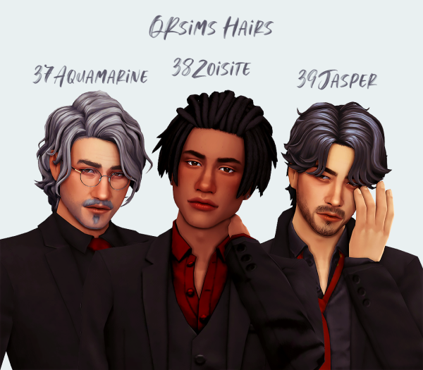 Maxis Match Hair 37 38 39 by simsfinds - The Sims 4 Custom Content