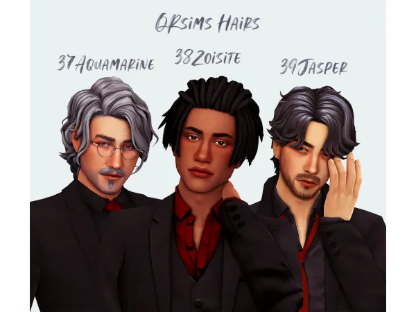 Maxis Match Hair 37 38 39 - The Sims 4 Custom Content