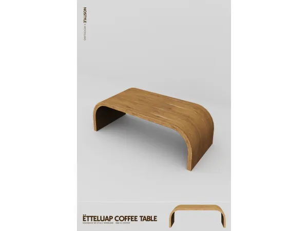Mix ËTTELUAP coffee table by NO STYLE X W O O D L A N D - The Sims 4 Custom Content