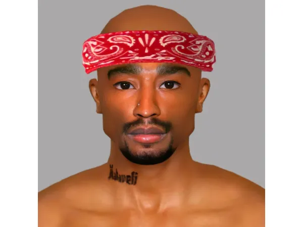 Alpha Tupac Shakur by GamingwithJas - The Sims 4 Custom Content