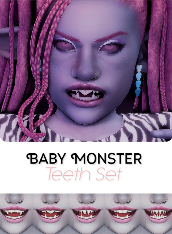 Maxis Match Baby Monster Teeth Set by simsfinds - The Sims 4 Custom Content