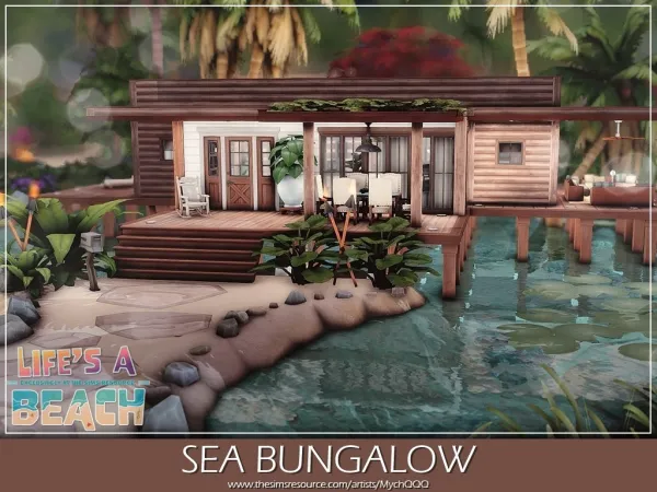 Maxis Match Lifes a Beach Sea Bungalow (No ) - The Sims 4 Custom Content
