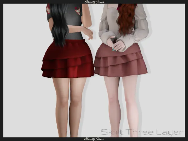 Alpha Skirt Three Layer Child - The Sims 4 Custom Content