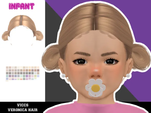 Alpha VICCS_VERONICA HAIR (INFANTS VERSION) - The Sims 4 Custom Content