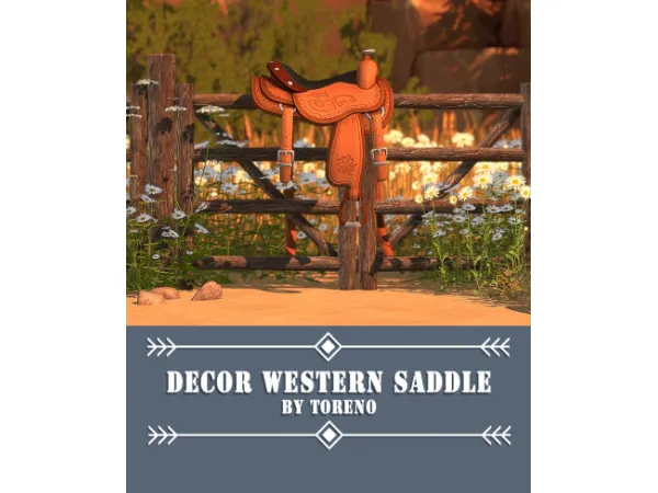 Maxis Match Western Saddle Decor - The Sims 4 Custom Content