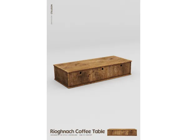 Mix Ríoghnach Coffee Table by NO STYLE X W O O D L A N D - The Sims 4 Custom Content
