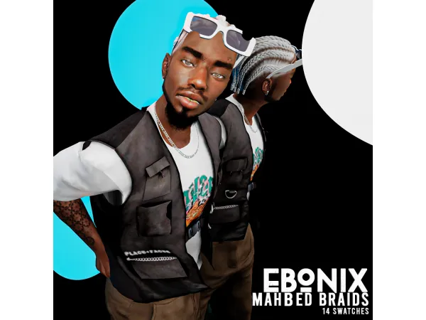 Alpha Mahbed Braids by Ebonix - The Sims 4 Custom Content