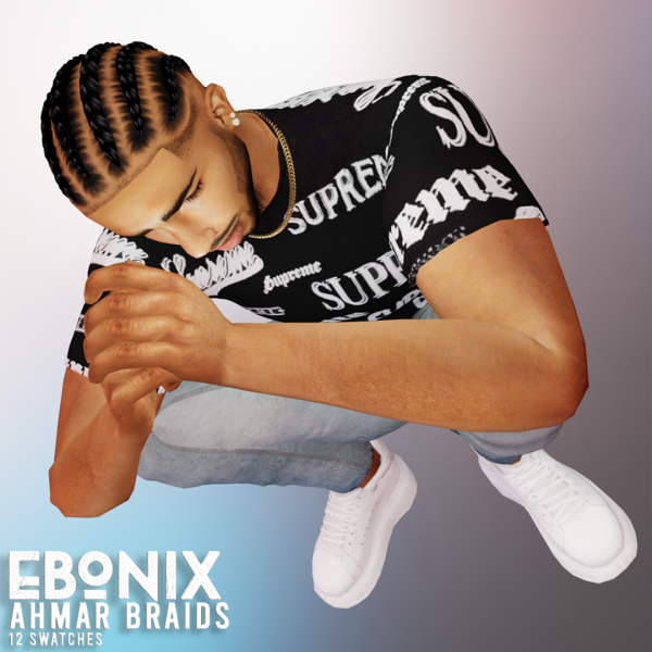 Alpha 552294139687934 Ahmar Braids 552294139687934 by simsfinds - The Sims 4 Custom Content