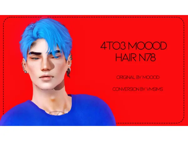 4to3 Moood Hair N78 by VMSims - The Sims 3 Custom Content