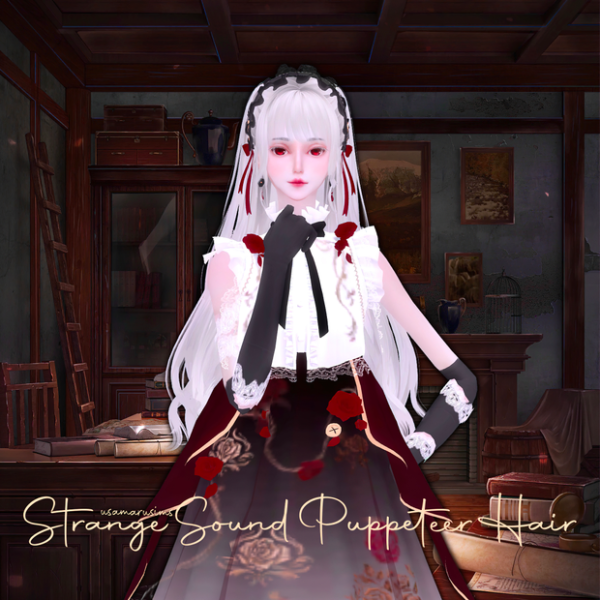 Alpha Strange Sound Puppeteer Hair by simsfinds - The Sims 4 Custom Content