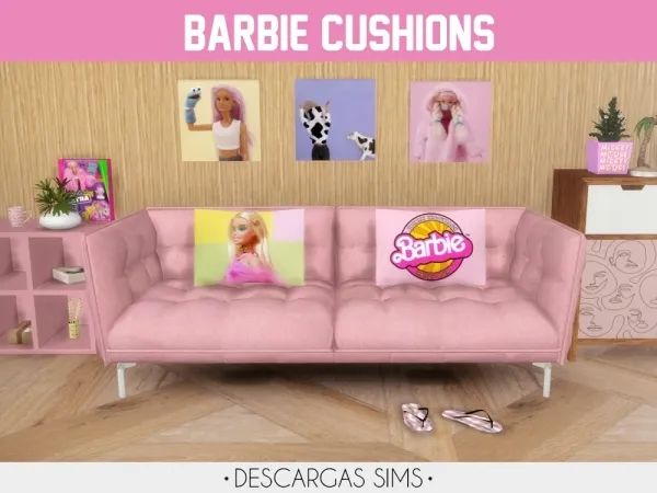 Alpha Barbie Cushions by descargassims - The Sims 4 Custom Content