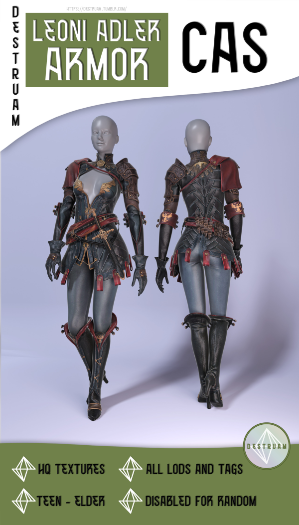 Alpha Leoni Adler Armor by simsfinds - The Sims 4 Custom Content