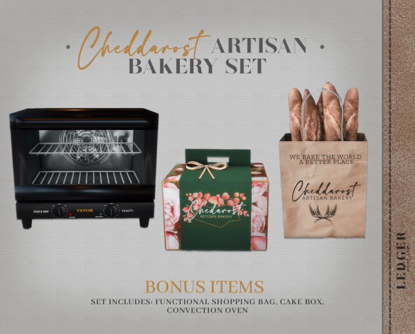 Alpha Cheddarost Artisan Bakery Part 1 Bonus Items (Atelier Tier) by ledger_atelier - The Sims 4 Custom Content