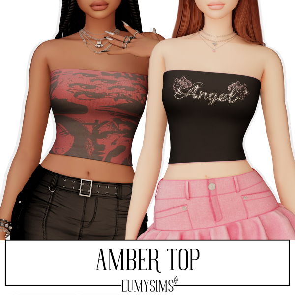 Alpha AMBER TOP by simsfinds - The Sims 4 Custom Content