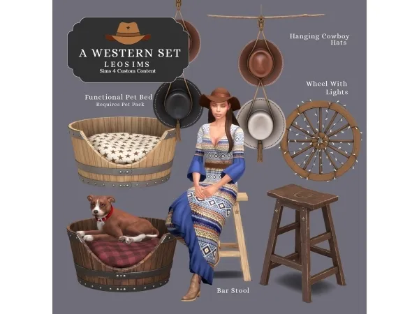 Alpha A Western Set - The Sims 4 Custom Content