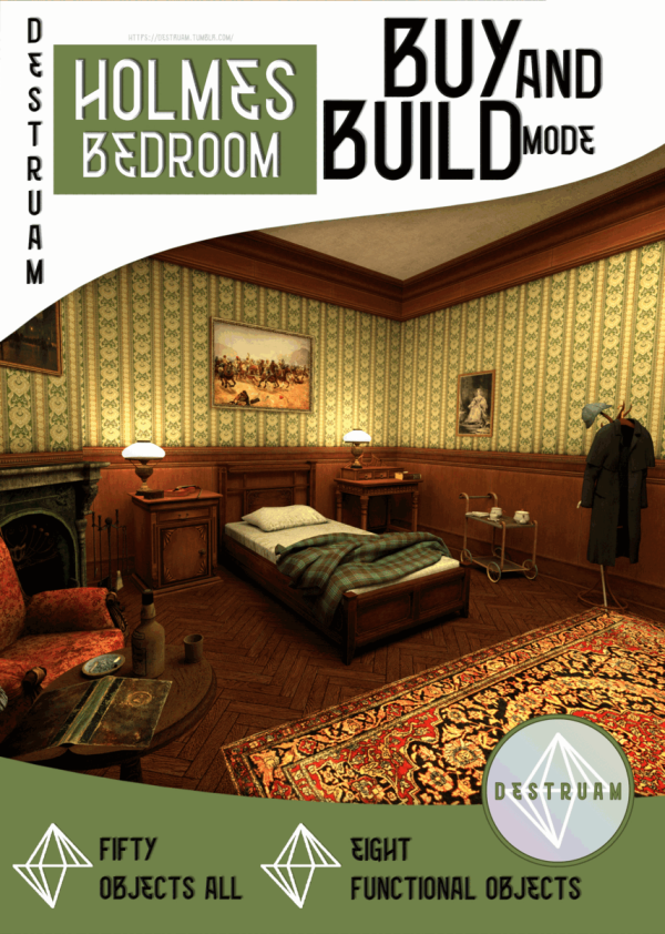 Maxis Match Holmes Bedroom by simsfinds - The Sims 4 Custom Content