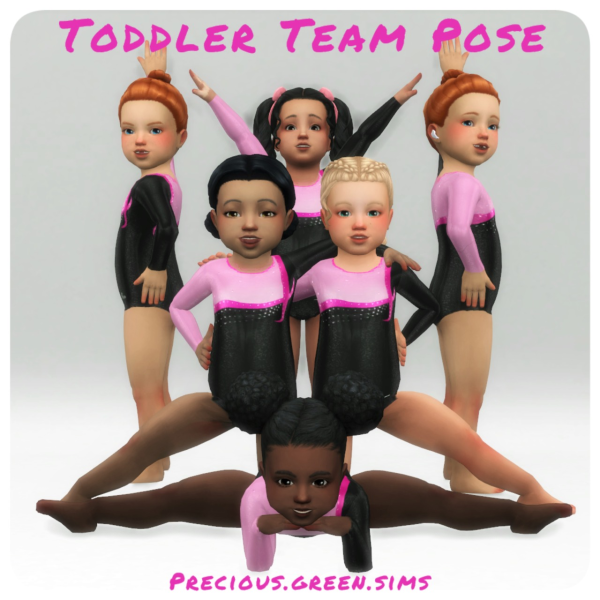 Mix Toddler Team pose by simsfinds - The Sims 4 Custom Content