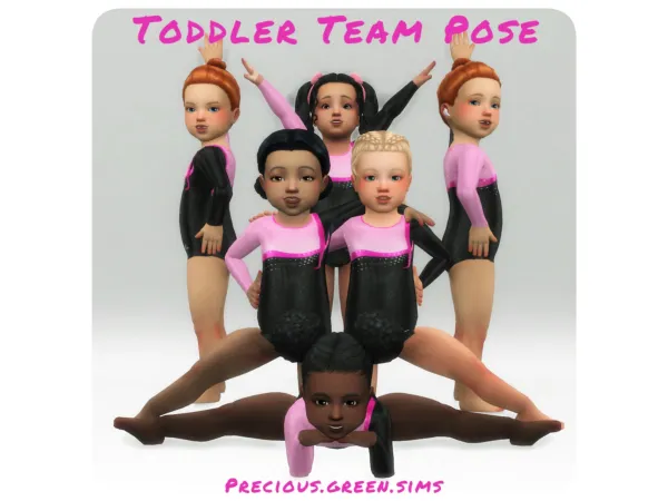 Mix Toddler Team pose - The Sims 4 Custom Content