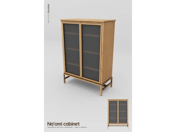 Mix Na'omi cabinet by NO STYLE X W O O D L A N D - The Sims 4 Custom Content