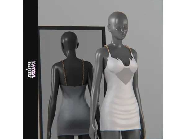Alpha Nina Dress by strangercreations - The Sims 4 Custom Content
