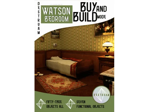 Maxis Match Watson Bedroom - The Sims 4 Custom Content