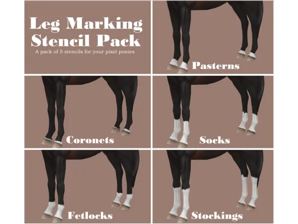Maxis Match Leg Marking Stencil Pack - The Sims 4 Custom Content