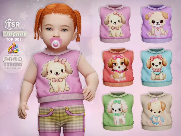 Alpha INFANT Girl Top 007 by rplts4 - The Sims 4 Custom Content