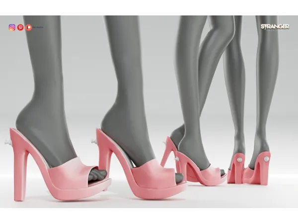 Alpha Bubbles Shoes by strangercreations - The Sims 4 Custom Content