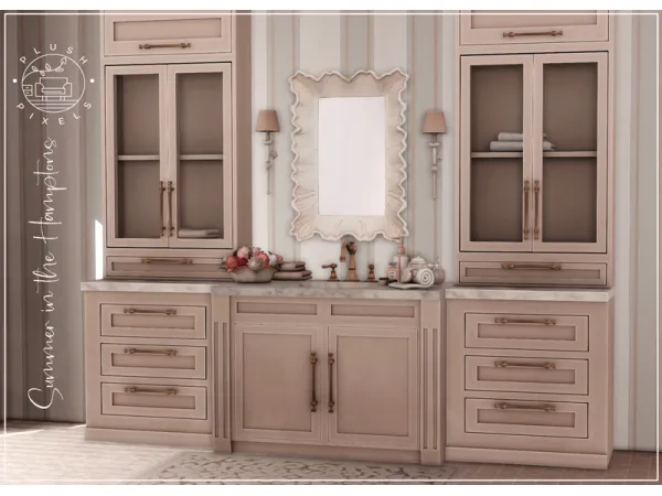 Alpha Summer in the Hamptons bathroom - The Sims 4 Custom Content