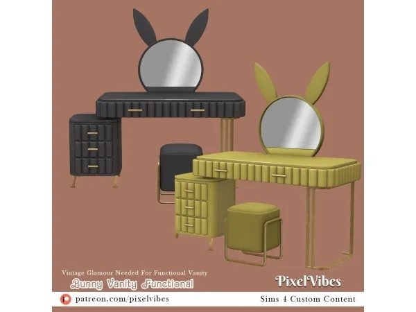 Mix Bunny Vanity - The Sims 4 Custom Content